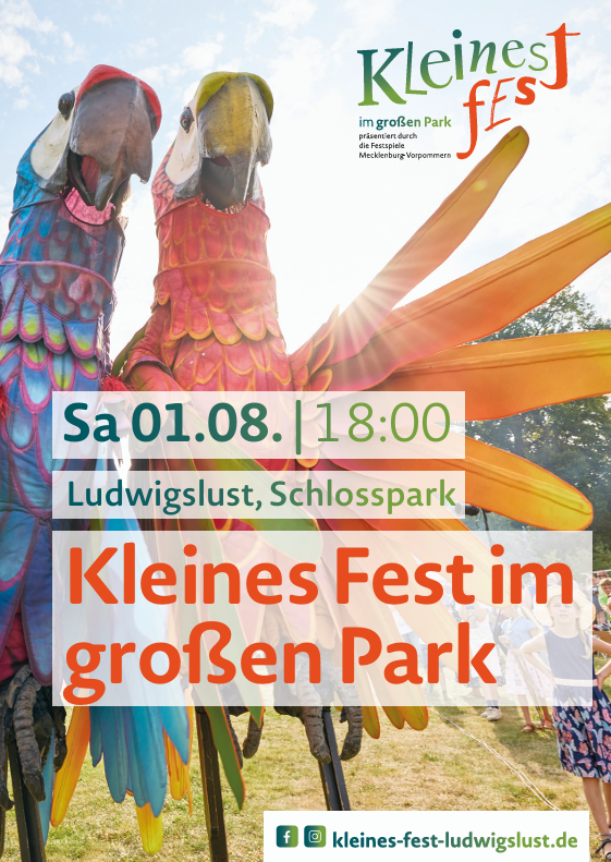 Spielplan Kleines Fest im großen Park Ludwigslust 2026 Samstag